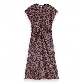 рокля,дамски,поли,и,рокли,scotch,&,soda,179574,satin,short,sleeve,midi,dress,black