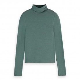тениска,дамски,тениски,scotch,&,soda,179627,long,sleeve,high,neck,t,shirt,green