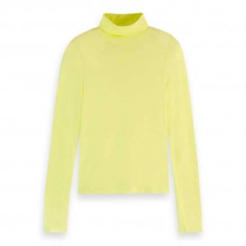 тениска,дамски,тениски,scotch,&,soda,179627,long,sleeve,high,neck,t,shirt,tennis,ball,yellow,(yellow)