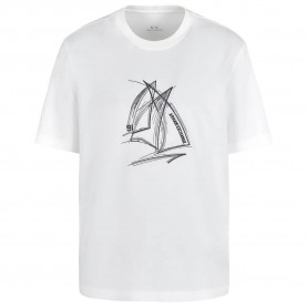 тениска,мъжки,тениски,armani,exchange,xm000273,af10361,short,sleeve,t,shirt,white