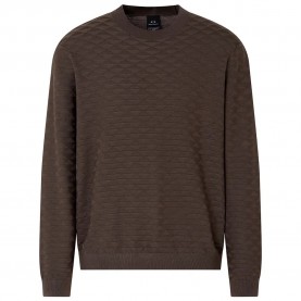 блуза,мъжки,пуловери,armani,exchange,xm000707,af10454,sweater,black,ink,rhombus,(brown)
