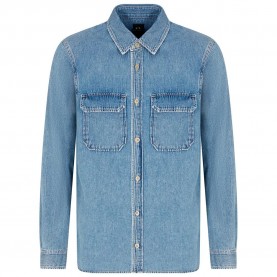 риза,с,дълъг,ръкав,мъжки,ризи,armani,exchange,xm001238,af15123,long,sleeve,shirt,blue,denim,(blue)