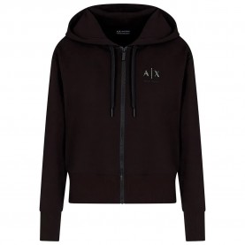 блуза,дамски,блузи,armani,exchange,xw000496,af12739,full,zip,sweatshirt,black