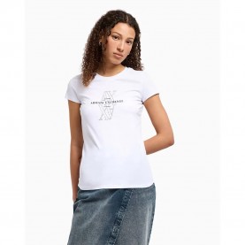 тениска,дамски,тениски,armani,exchange,xw000512,af11929,short,sleeve,t,shirt,white
