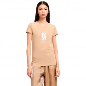 тениска,дамски,тениски,armani,exchange,xw000511,af11929,short,sleeve,t,shirt,wood,grain,(beige)