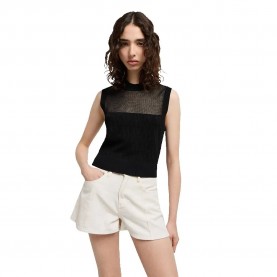 тениска,дамски,тениски,armani,exchange,xw000580,af12875,sleeveless,t,shirt,black,(blk,blk,monogram)