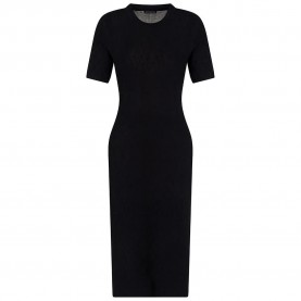 рокля,дамски,поли,и,рокли,armani,exchange,xw000581,af12875,short,sleeve,midi,dress,black