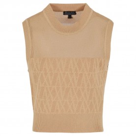 тениска,дамски,тениски,armani,exchange,xw000580,af12875,sleeveless,t,shirt,woodg,woodg,monogram,(beige)