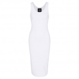 рокля,дамски,поли,и,рокли,armani,exchange,xw000820,af13729,sleeveless,midi,dress,white