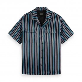 риза,с,къс,ръкав,мъжки,ризи,scotch,&,soda,180036,relaxed,fit,short,sleeve,shirt,blue