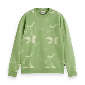 блуза,мъжки,пуловери,scotch,&,soda,180076,relaxed,fit,sweatshirt,green