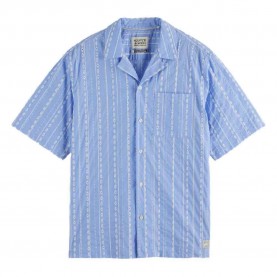 риза,с,къс,ръкав,мъжки,ризи,scotch,&,soda,180330,relaxed,fit,short,sleeve,shirt,blue