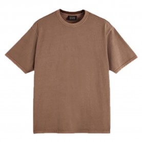 тениска,мъжки,тениски,scotch,&,soda,3,crosses,180043,relaxed,fit,short,sleeve,t,shirt,brown