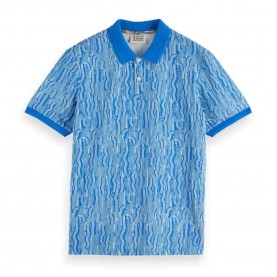 мъжки,блузи,с,яка,scotch,&,soda,micro,aop,regular,fit,short,sleeve,polo,blue