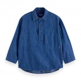 риза,с,дълъг,ръкав,мъжки,ризи,scotch,&,soda,popover,workwear,long,sleeve,shirt,blue