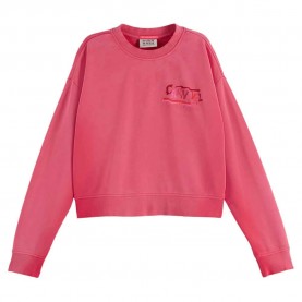 блуза,дамски,блузи,scotch,&,soda,artwork,loose,fit,sweatshirt,pink