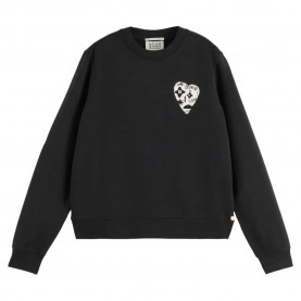 блуза,дамски,блузи,scotch,&,soda,artwork,regular,fit,sweatshirt,black
