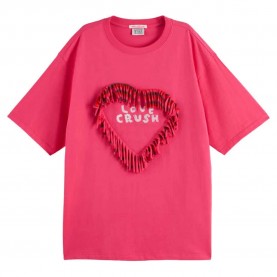 тениска,дамски,тениски,scotch,&,soda,fringed,heart,oversized,short,sleeve,t,shirt,pink