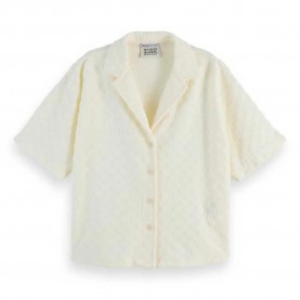 риза,с,къс,ръкав,дамски,блузи,дамски,ризи,scotch,&,soda,u9a00632t,short,sleeve,shirt,beige