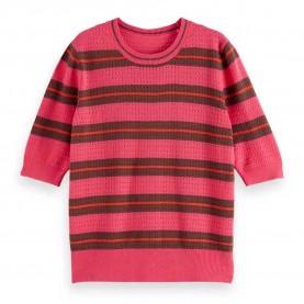 блуза,дамски,пуловери,дамски,плетени,дрехи,scotch,&,soda,u9a00668t,short,sleeve,sweater,pink