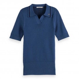 блуза,дамски,пуловери,дамски,плетени,дрехи,scotch,&,soda,u9a00669t,short,sleeve,sweater,blue