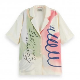 риза,с,къс,ръкав,дамски,блузи,дамски,ризи,scotch,&,soda,u9a00705t,short,sleeve,shirt,beige
