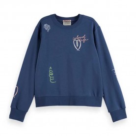 блуза,дамски,блузи,scotch,&,soda,u9e00663t,regular,fit,sweatshirt,blue