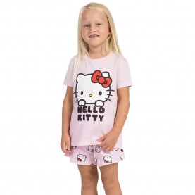 тениска,детски,пижами,hello,kitty,hello,kitty,short,sleeve,pyjama,t,shirt,pink,(pink)