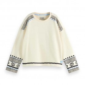 блуза,детски,блузи,scotch,&,soda,179349,loose,fit,sweatshirt,beige