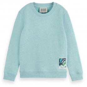 блуза,детски,блузи,scotch,&,soda,179476,regular,fit,sweatshirt,sea,blue,melange,(blue)
