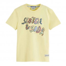 тениска,детски,тениски,scotch,&,soda,179503,relaxed,fit,t,shirt,yellow,(sorbet,yellow)