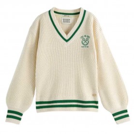 блуза,детски,блузи,scotch,&,soda,180214,v,neck,sweater,beige