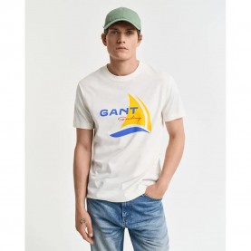 тениска,мъжки,тениски,gant,2003305,short,sleeve,t,shirt,white
