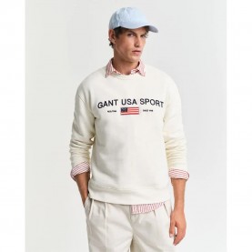 блуза,мъжки,пуловери,gant,2067014,sweatshirt,cream,(beige)