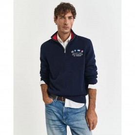 блуза,мъжки,пуловери,gant,8030258,half,zip,sweater,evening,blue,(blue)