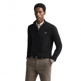 блуза,мъжки,пуловери,gant,8030564,half,zip,sweater,black,(black)