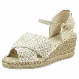 Сандали на платформа Gant 870568950 esparto wedge sandals - Beige (Eggshell) сандали,на,платформа,дамски,сандали,и,чехли,gant,870568950,esparto,wedge,sandals,beige,(eggshell)