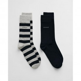 чорапи,мъжки,чорапи,gant,9960261,socks,2,pairs,light,grey,melange,(black,grey)