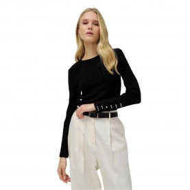 блуза,дамски,пуловери,дамски,плетени,дрехи,salsa,jeans,21009328,slim,fit,high,neck,sweater,black,(black)