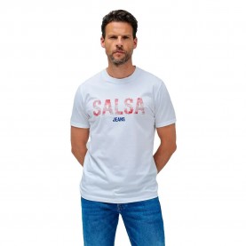 тениска,мъжки,тениски,salsa,jeans,21009952,slim,fit,short,sleeve,t,shirt,white