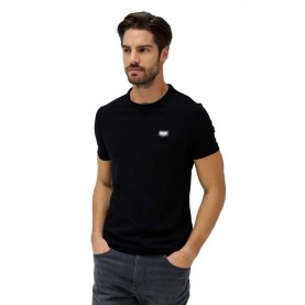 тениска,мъжки,тениски,дамски,тениски,salsa,jeans,metal,badge,short,sleeve,t,shirt,black,(black)