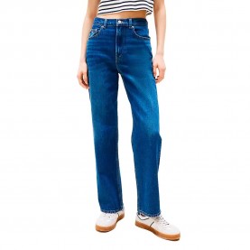 дънки,дамски,панталони,tommy,jeans,layla,bi0152,slim,straight,fit,high,waist,jeans,blue
