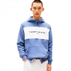 суичър,мъжки,пуловери,tommy,jeans,linear,logo,regular,fit,hoodie,blue