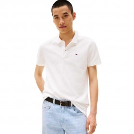 дънки,мъжки,блузи,с,яка,tommy,jeans,placket,slim,fit,short,sleeve,polo,ecru,(white)