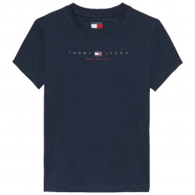 тениска,дамски,тениски,tommy,jeans,us,linear,slim,fit,short,sleeve,t,shirt,dark,night,navy,(blue)