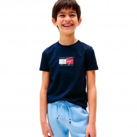 тениска,детски,тениски,tommy,hilfiger,script,flag,print,short,sleeve,t,shirt,dark,night,navy,(blue)