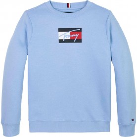 блуза,детски,блузи,tommy,hilfiger,script,flag,sweatshirt,cloudy,blue,(blue)