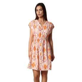 Рокля Deeluxe Aeline short sleeve dress - Orange / Pink (Orange) рокля,дамски,поли,и,рокли,deeluxe,aeline,short,sleeve,dress,orange,pink,(orange)