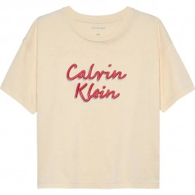 тениска,детски,тениски,calvin,klein,jeans,boxy,metallic,logo,short,sleeve,t,shirt,beige