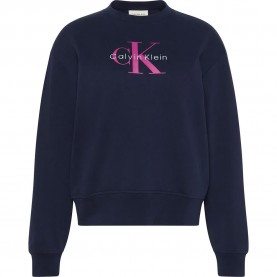 блуза,дамски,блузи,calvin,klein,jeans,essentials,monogram,french,terry,sweatshirt,blue